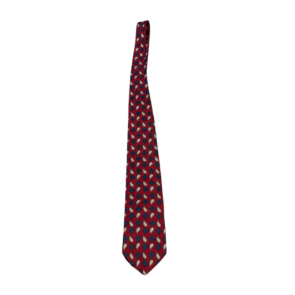 Brooks Brothers Makers Paisley Tie Red‎ Silk Office Business Casual Designer